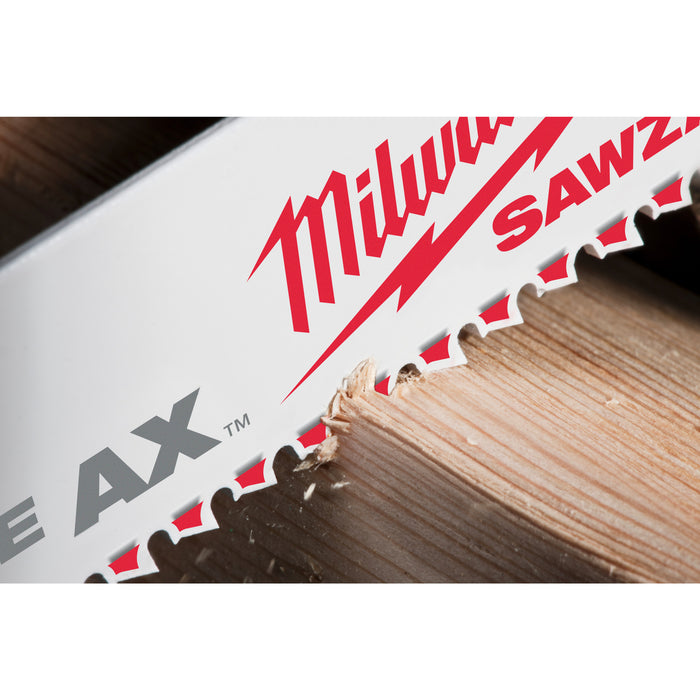 Milwaukee 48475026 SAWZALL 230mm 5TPi Wood with Nails Heavy Duty Demolition Saw Blade - Pack of 5 - westbasedirect.com