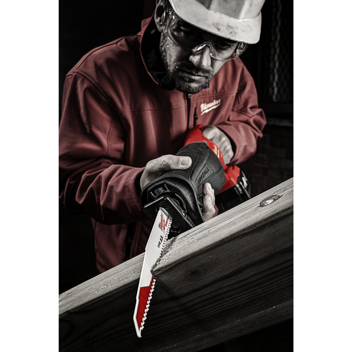 Milwaukee 48475026 SAWZALL 230mm 5TPi Wood with Nails Heavy Duty Demolition Saw Blade - Pack of 5 - westbasedirect.com