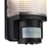 Saxby 48739 Motion PIR 1lt wall IP44 10W Frosted & black pc 10W LED E27 (Required) - westbasedirect.com