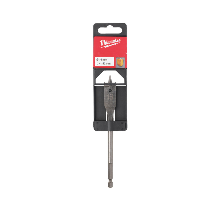 Milwaukee 4932363135 Wood Flat Drill Bit 16x160mm - westbasedirect.com