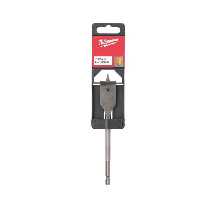 Milwaukee 4932363139 Wood Flat Drill Bit 22x160mm - westbasedirect.com