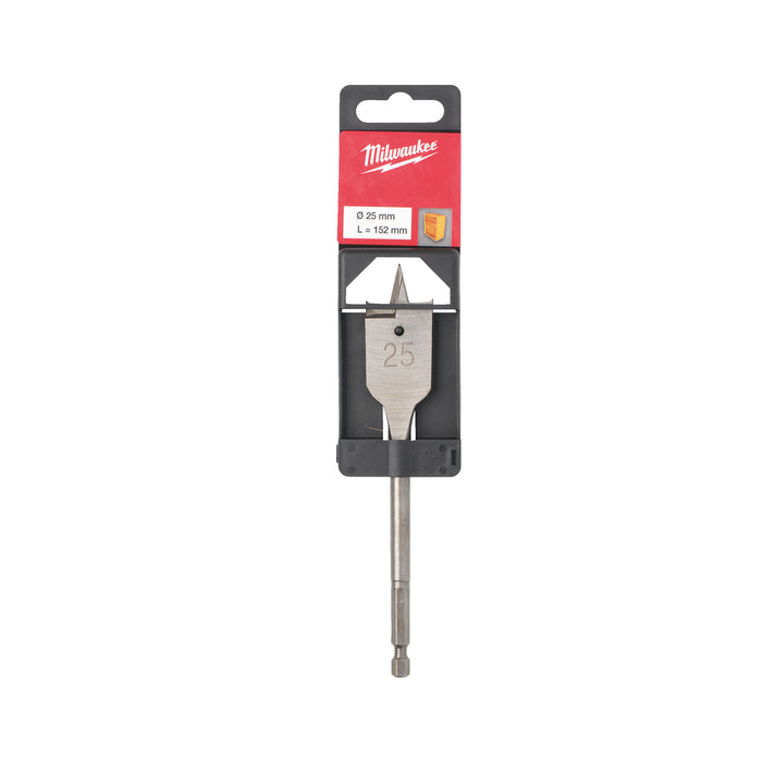 Milwaukee 4932363141 Wood Flat Drill Bit 25x160mm - westbasedirect.com