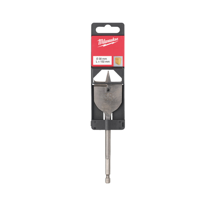 Milwaukee 4932363147 Wood Flat Drill Bit 38x160mm - westbasedirect.com