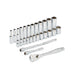 Milwaukee 4932464943 1/4" Drive 28-piece Ratchet + Socket Set Metric - westbasedirect.com