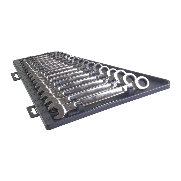 Milwaukee 4932464994 15 Piece MAXBITE Ratcheting Metric Combination Spanner Set - westbasedirect.com