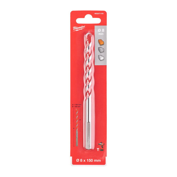 Milwaukee 4932471183 Premium Concrete Drill Bit 8x150mm - westbasedirect.com