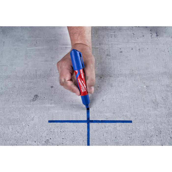 Milwaukee 4932471557 INKZALL Blue L Chisel Tip Marker Pen