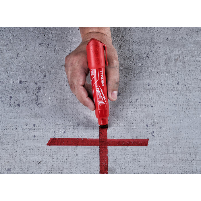 Milwaukee 4932471560 INKZALL Red XL Chisel Tip Marker Pen