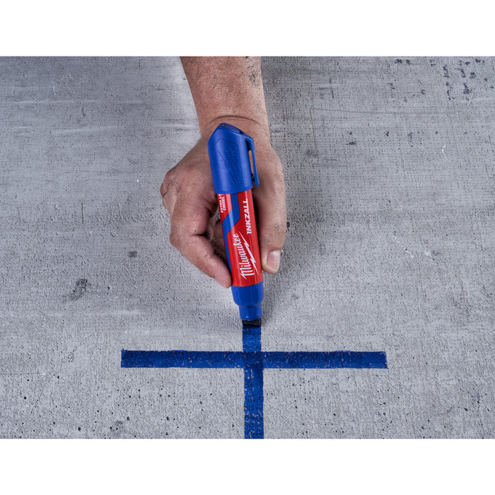 Milwaukee 4932471561 INKZALL Blue XL Chisel Tip Marker Pen
