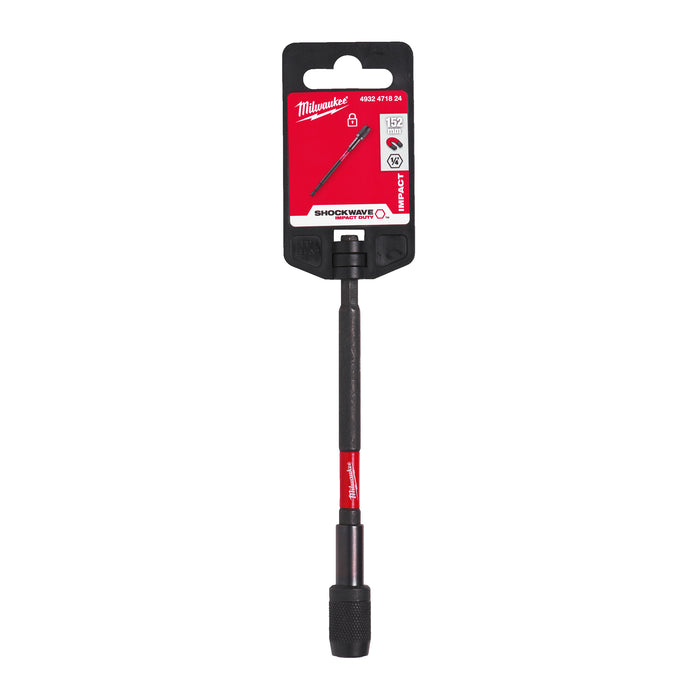 Milwaukee 4932471824 SHOCKWAVE Impact Duty Locking Screwdriver Bit Holder 152mm - westbasedirect.com