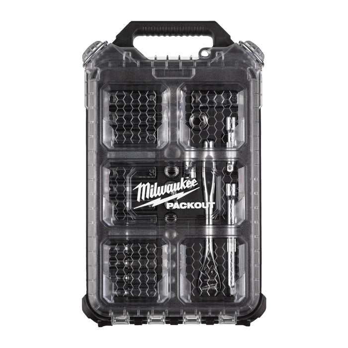 Milwaukee 4932478813 3/8" Metric 32-piece Ratchet & Socket PACKOUT Set - westbasedirect.com