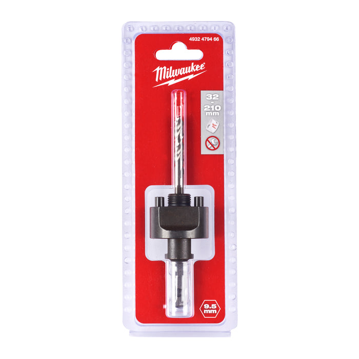 Milwaukee 4932479466 Arbor for 32-210mm / Hex 9.5 for Diamond Holesaws - westbasedirect.com