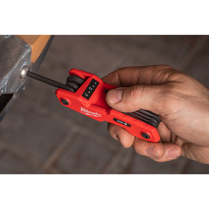 Milwaukee 4932480978 Metric Folding Hex Key Set - 8 Piece - westbasedirect.com