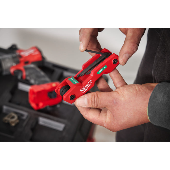 Milwaukee 4932480979 Folding Torx Key Set - 8 Piece