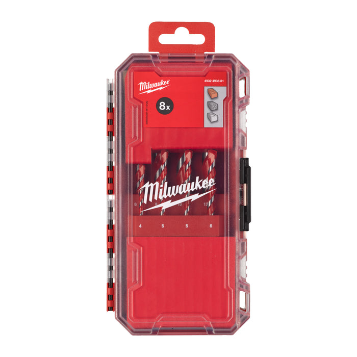 Milwaukee 4932493881 Premium Hammer Drill Set - 8 Piece - westbasedirect.com