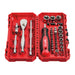 Milwaukee 4932498381 1/4" Metric Ratchet + Socket Set - 38 Piece - westbasedirect.com