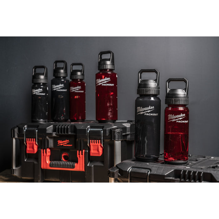 Milwaukee 4932498639 PACKOUT 740ml Plastic Bottle Chug Lid Black - westbasedirect.com