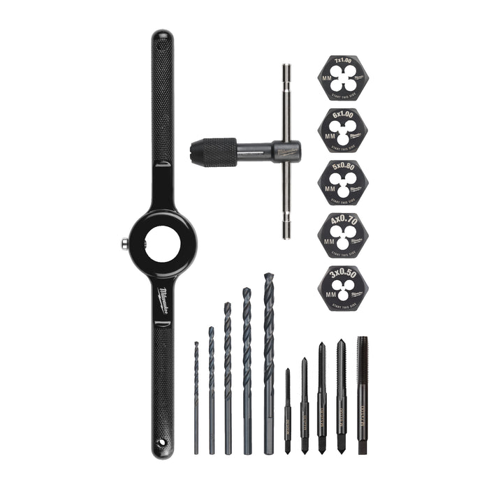 Milwaukee 4932498720 Tap and Die Metric Set - 17 Piece