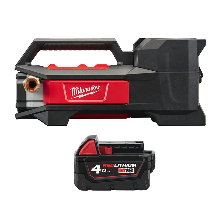 Milwaukee M18BTP-0+M18B4 Kit - 18V Compact Transfer Pump + M18B4 4.0Ah Li-ion Battery