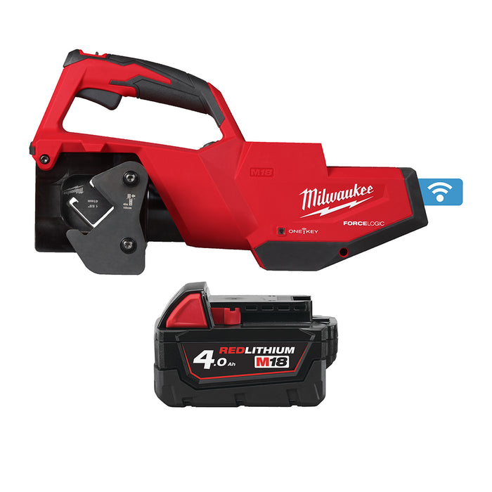 Milwaukee M18STSO-0B+M18B4 Kit - 18V FORCE LOGIC Strut Shear with Tool Bag + M18B4 4.0Ah Li-ion Battery