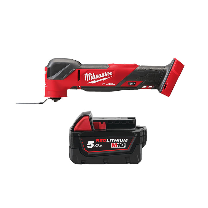 Milwaukee M18FMT-0+M18B5 Kit - 18V FUEL Brushless Multi Tool + M18B5 5.0Ah Li-ion Battery