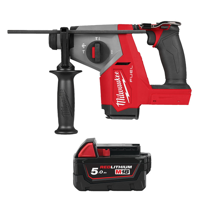 Milwaukee M18FHAC16-0+M18B5 Kit - 18V FUEL Brushless 16mm Compact SDS+ Rotary Hammer Drill + M18B5 5.0Ah Li-ion Battery