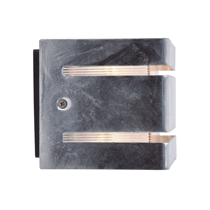 Lutec 5011602461 VIDAR IP54 E27 Outdoor Wall Light - Galvanised Steel (Lamp Not Included)