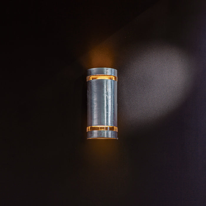 Lutec 5011701461 RAN IP54 GU10 Outdoor Up/Down Wall Light - Galvanised Steel (Lamp Not Included)