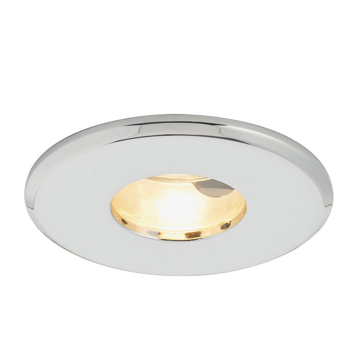 Saxby 50686 ShieldPLUS iP65 IP65 50W Chrome effect plate & clear glass 50W GU10 reflector (Required) - westbasedirect.com