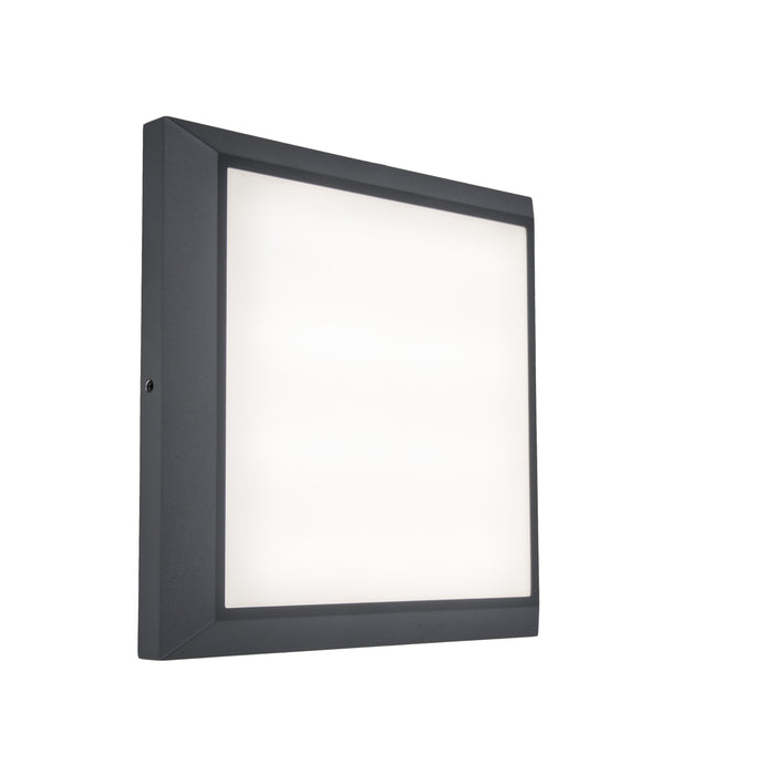 Lutec 5102101118 HELENA 14.8W IP54 LED Wall or Ceiling Light 4000K - Dark Grey