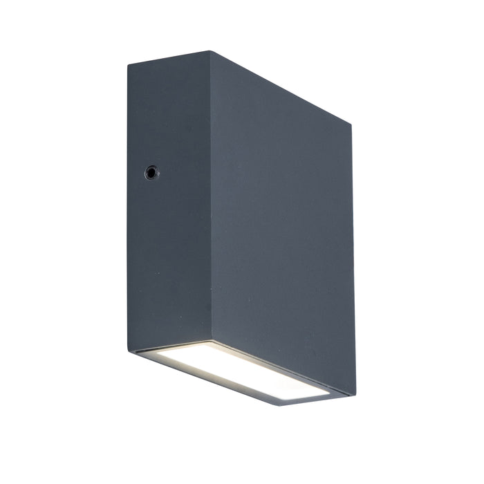 Lutec 5104001118 GEMINI XF 7.4W IP54 LED Outdoor Wall Light 4000K - Dark Grey