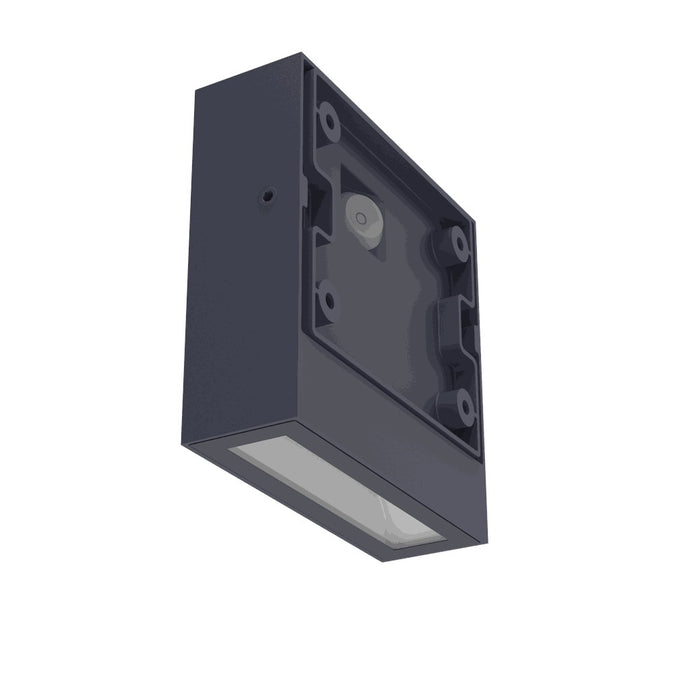 Lutec 5104001118 GEMINI XF 7.4W IP54 LED Outdoor Wall Light 4000K - Dark Grey