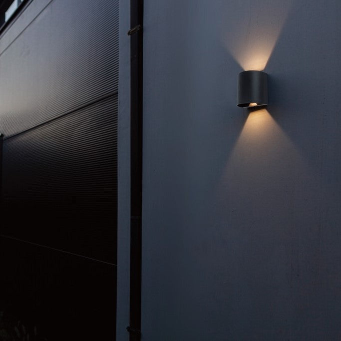 Lutec 5104006012 GEMINI BEAMS 10W IP54 LED Outdoor Up/Down Wall Light 3000K - Matt Black
