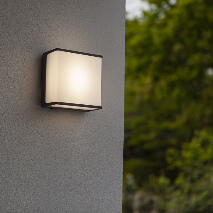Lutec 5105003125 DOBLO 19.1W IP54 LED Outdoor Wall Light 4000K - Dark Grey