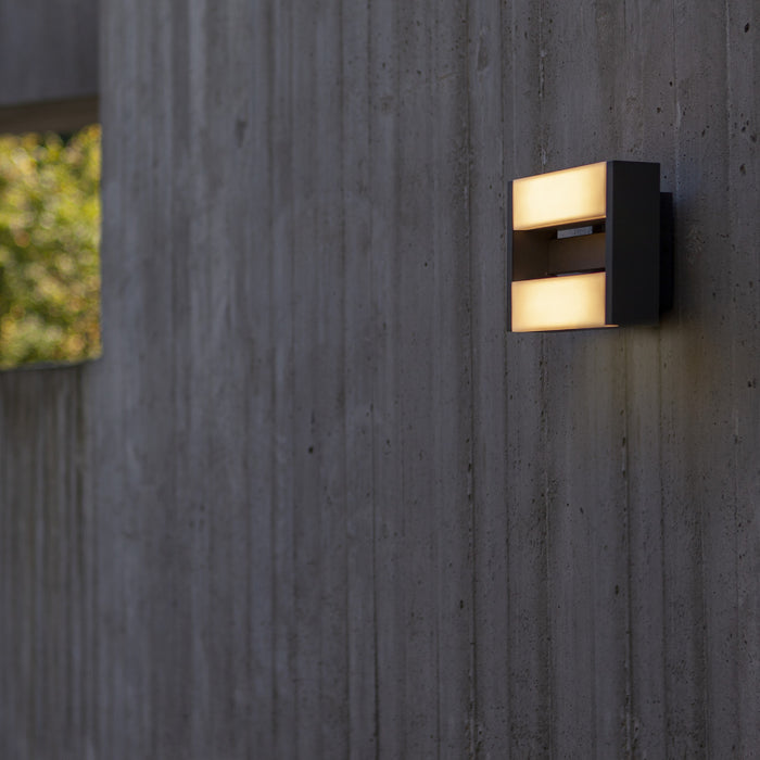 Lutec 5107001118 CONROY 13.5W IP44 LED Outdoor Wall Light c/w Rotating Heads 3000K - Dark Grey