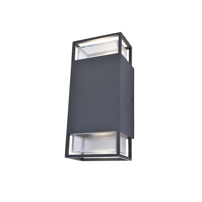 Lutec 5107101118 RIDGE IP54 GU10 Outdoor Up/Down Wall Light - Anthracite Grey (Lamp Not Included)