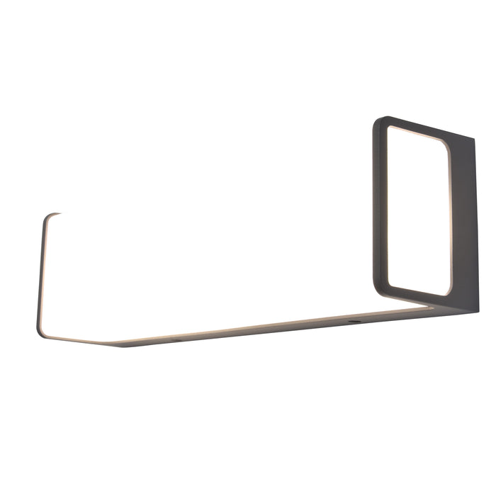 Lutec 5107401125 DOBLO 24.5W IP54 LED Outdoor Wall Light 4000K - Dark Grey