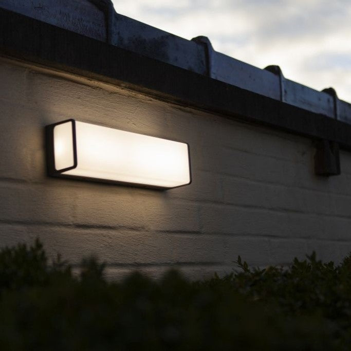Lutec 5107401125 DOBLO 24.5W IP54 LED Outdoor Wall Light 4000K - Dark Grey