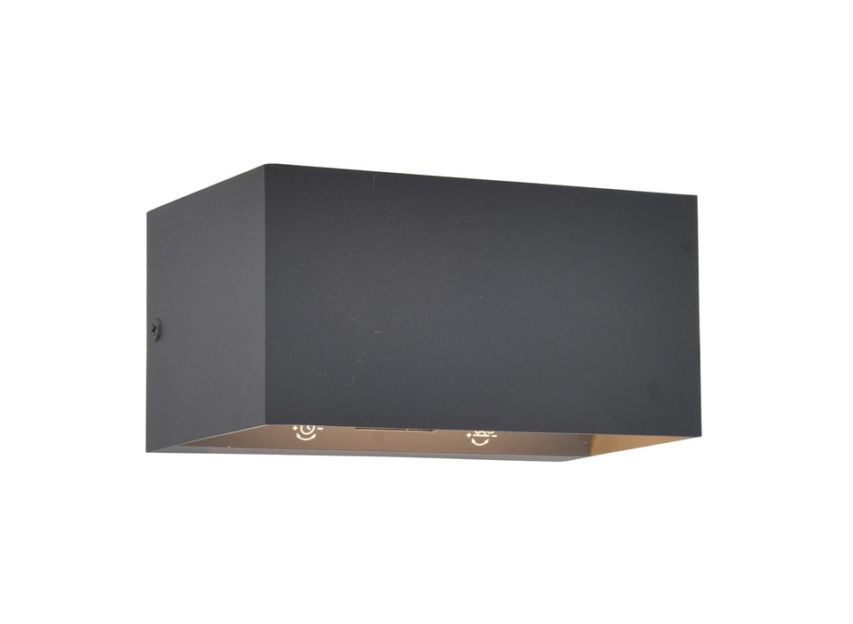 Lutec 5117101118 GEMINI 10.5W IP54 LED Wall Light with PIR 3000K - Dark Grey