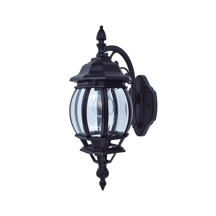 Lutec 5120202012 CANTERBURY IP23 E27 Outdoor Wall Lantern Light - Matt Black (Lamp Not Included)