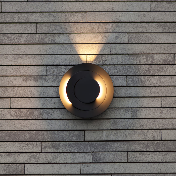 Lutec 5137701118 MOOV 7.8W IP54 LED Outdoor Wall Light 3000K - Dark Grey