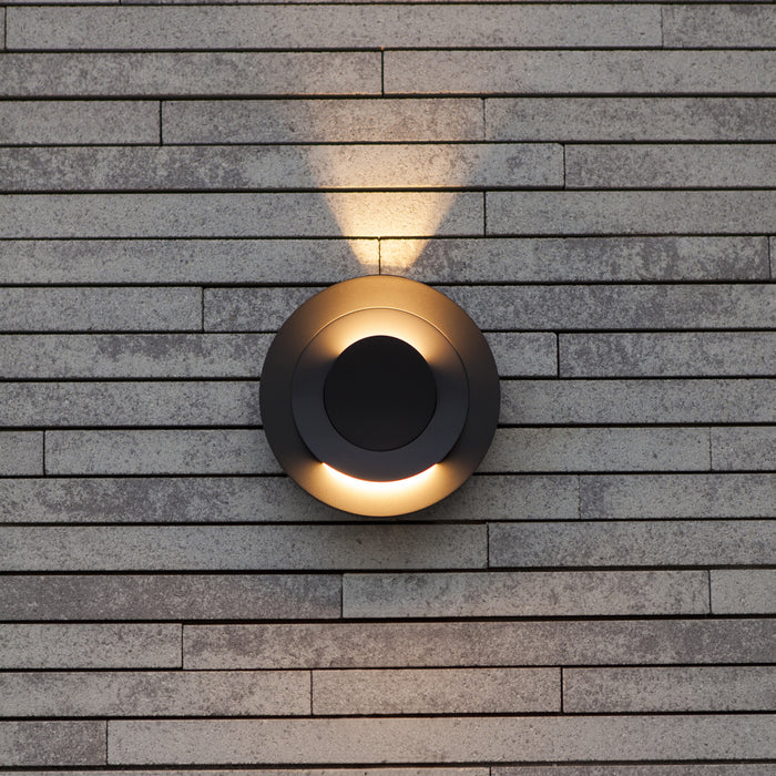Lutec 5137701118 MOOV 7.8W IP54 LED Outdoor Wall Light 3000K - Dark Grey