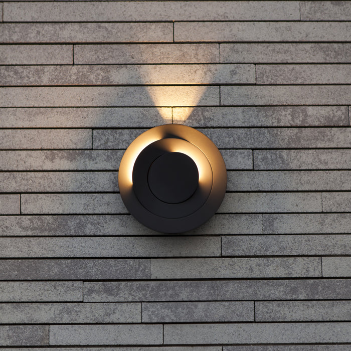 Lutec 5137701118 MOOV 7.8W IP54 LED Outdoor Wall Light 3000K - Dark Grey