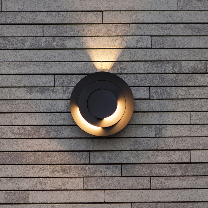 Lutec 5137701118 MOOV 7.8W IP54 LED Outdoor Wall Light 3000K - Dark Grey