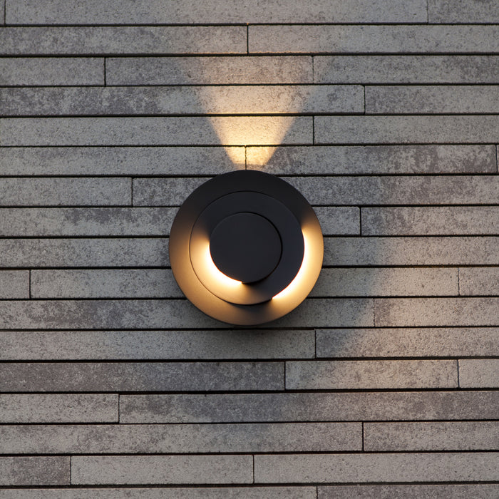 Lutec 5137701118 MOOV 7.8W IP54 LED Outdoor Wall Light 3000K - Dark Grey