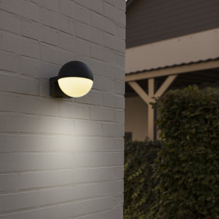 Lutec 5138001118 LOOMA IP54 E27 Outdoor Wall Light - Dark Grey (Lamp Not Included)