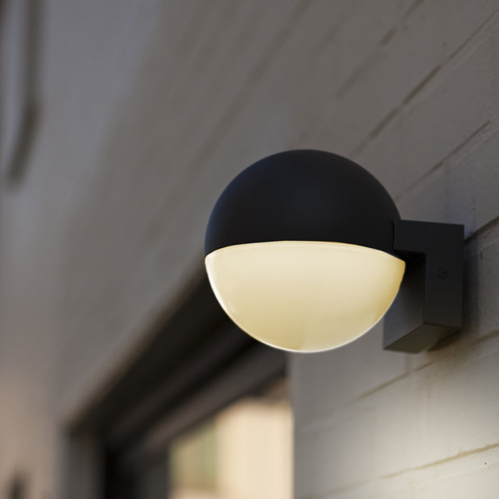 Lutec 5138001118 LOOMA IP54 E27 Outdoor Wall Light - Dark Grey (Lamp Not Included)