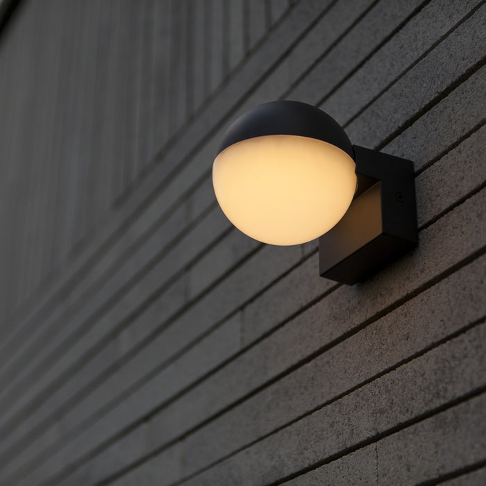 Lutec 5138002118 LOOMA 7.8W IP54 LED Outdoor Wall Light 3000K - Dark Grey