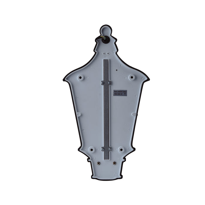 Lutec 5180602012 COTSWOLD IP44 E27 Outdoor Half Lantern Wall Light with PIR - Black (Lamp Not Included)