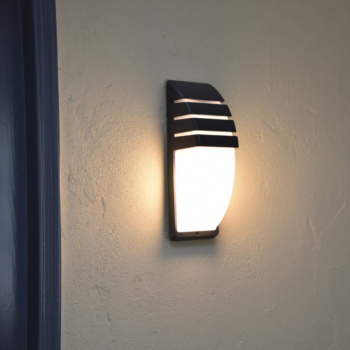 Lutec 5183601118 CITY IP44 E27 Outdoor Wall Light - Dark Grey (Lamp Not Included)